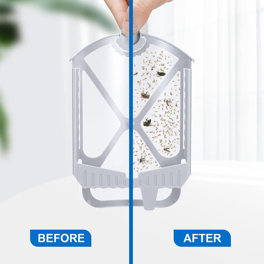 2 Flying Insect Traps & 2 Cartridges - Compatible with M364A Refill - Plug in Fruit Fly Trap for Indoor - Bug Catcher for Gnats, House & Fruit Flies - Use in Any Room (2 Device & 2 Cartridges)