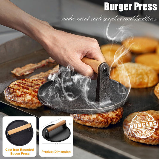 27pcs Griddle Accessories Kit for Blackstone, Professional Hibachi Flat Top Grill Tools, Enlarged Spatula Gift Set with Basting Cover,Burger Press Patty Maker for Outdoor BBQ Teppanyaki