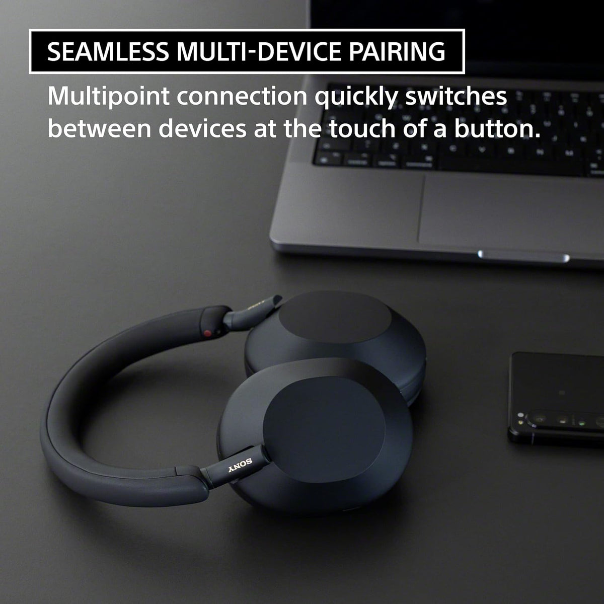 Sony WH-1000XM5 Premium Noise Canceling Headphones, Auto NC Optimizer, 30-Hour Battery, Alexa Voice Control, Black