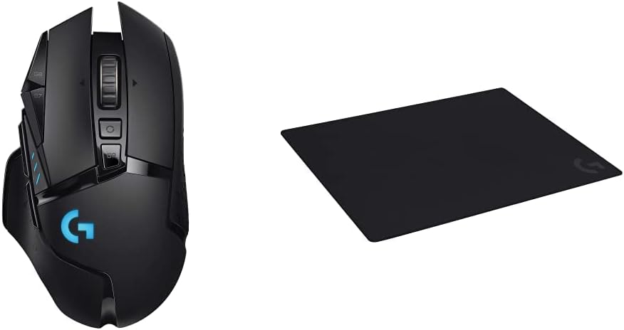 Logitech G502 Hero High Performance Wired Gaming Mouse with Hero 25K Sensor, RGB, Adjustable Weights, 11 Programmable Buttons - Black