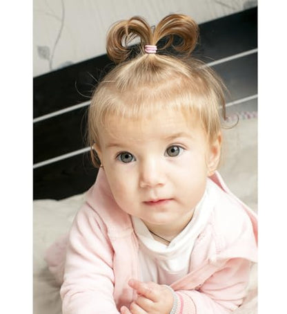 200pcs small hair ties for baby girls infants toddlers kids, elastic hair ponytail holder accessories