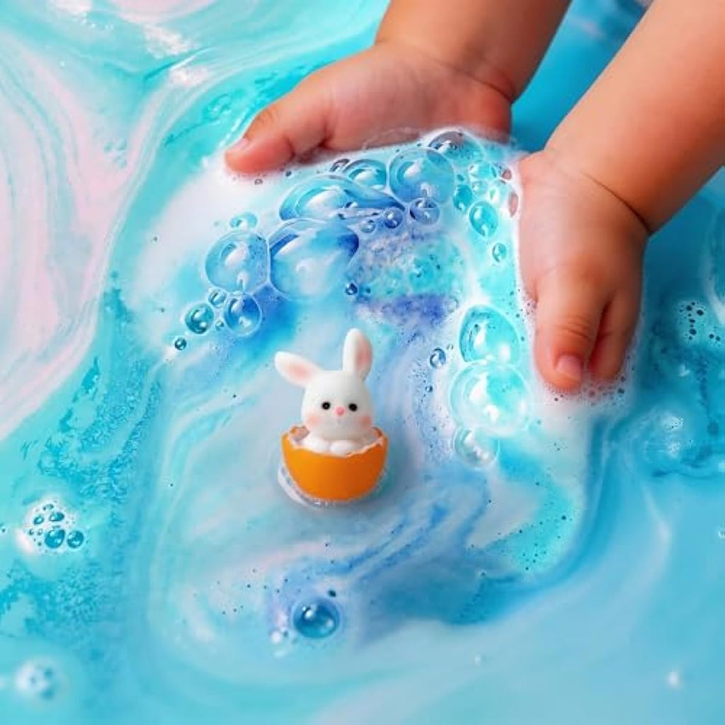 Easter Bath Bombs for Kids with Surprise Toys Inside, 9 PCS Easter Egg Bath Bombs, Easter Basket Stuffers, Bunny Gnome Chick Bubble Bath Fizzies, Egg Hunt Party Favors,Gifts for Boys Girls Age 3-10