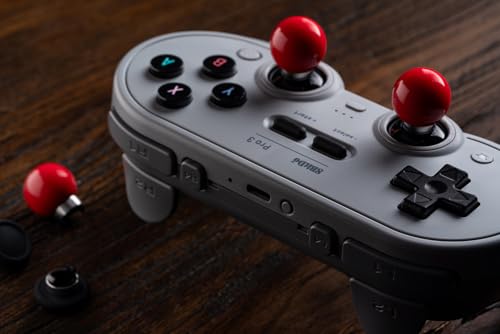 8Bitdo Pro 3 Bluetooth Controller for Switch/Switch 2 with TMR Joysticks, Swappable ABXY Buttons, and Charging Dock