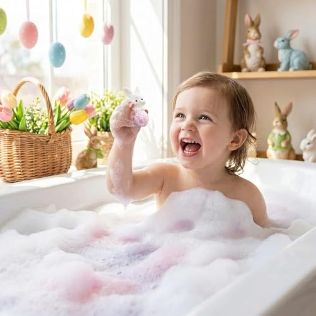 Easter Bath Bombs for Kids with Surprise Toys Inside, 9 PCS Easter Egg Bath Bombs, Easter Basket Stuffers, Bunny Gnome Chick Bubble Bath Fizzies, Egg Hunt Party Favors,Gifts for Boys Girls Age 3-10