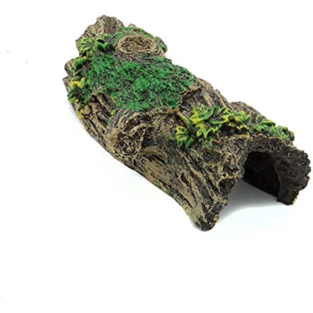 JIH Aquarium Decorations Resin Hollow Tree Trunk Ornament, Bettas House Cave Wood House Decor for Fish Tank (HS-SP207)