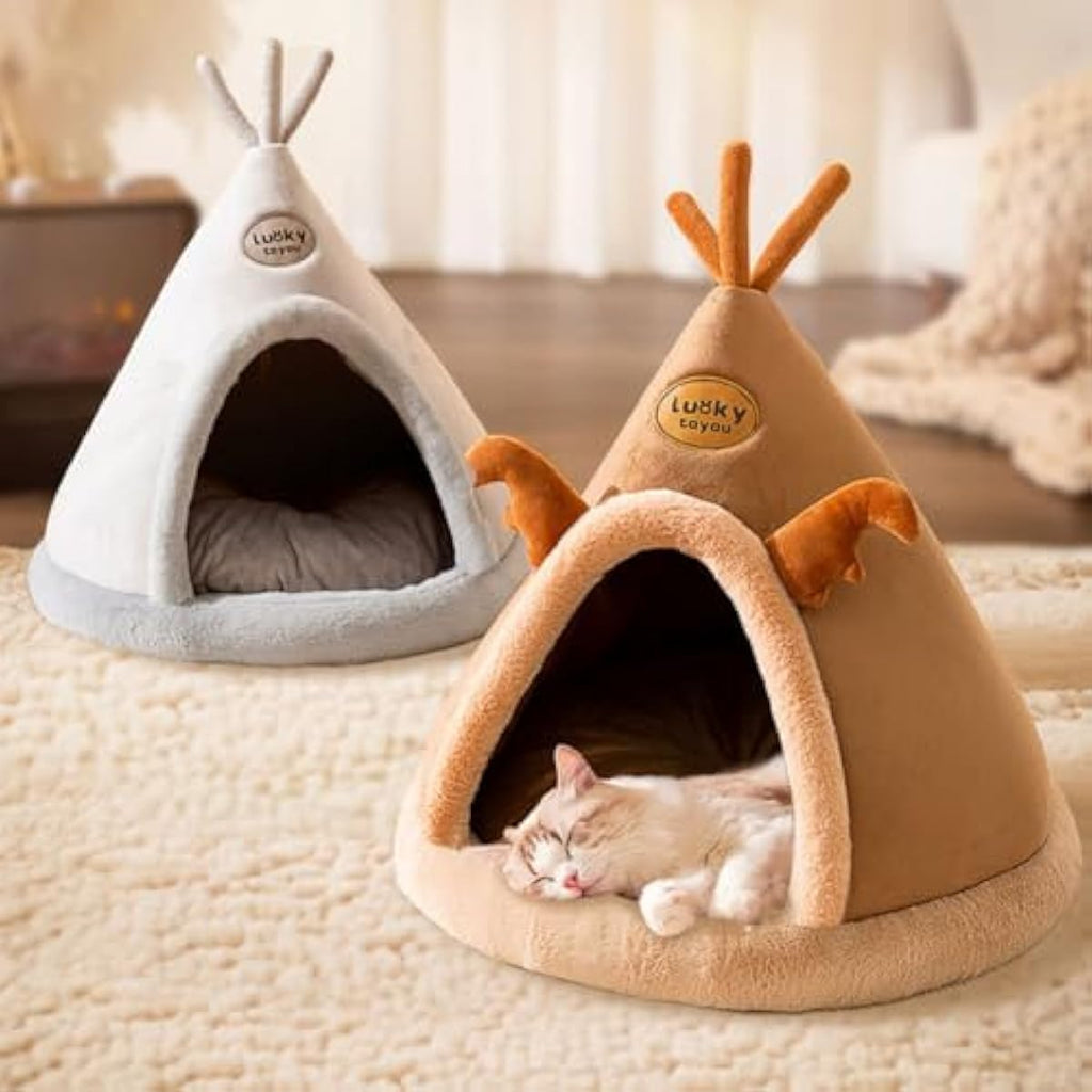 cat tent bed for small dogs and cats with thick cushion