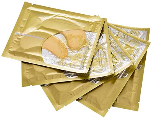 10 pairs collagen crystal eye mask, 10 pcs collagen crystal lip mask, anti-aging, gold, set