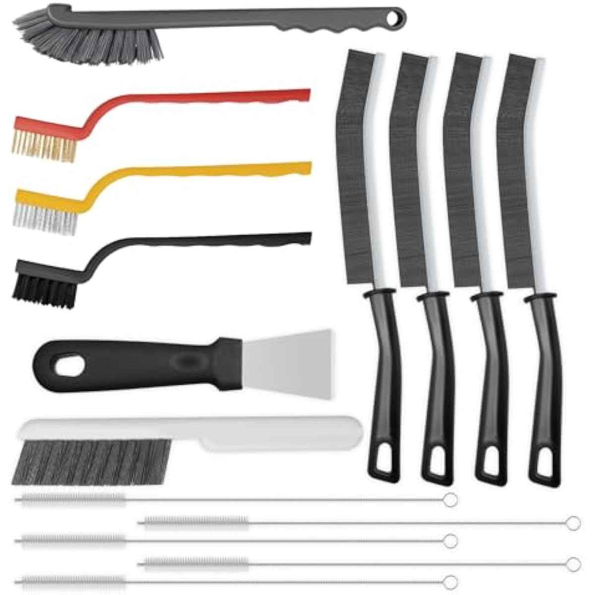 15pcs Crevice Cleaning Brush, Hard Bristle Scrub Brushes Tools, Multifunctional Grout Brush for Home, Bathroom, Ktichen, Window and Corners