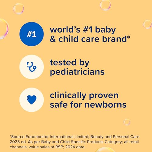 johnson's baby shampoo with aloe vera & vitamin b5, tear free, newborn essentials, 20.3 fl oz