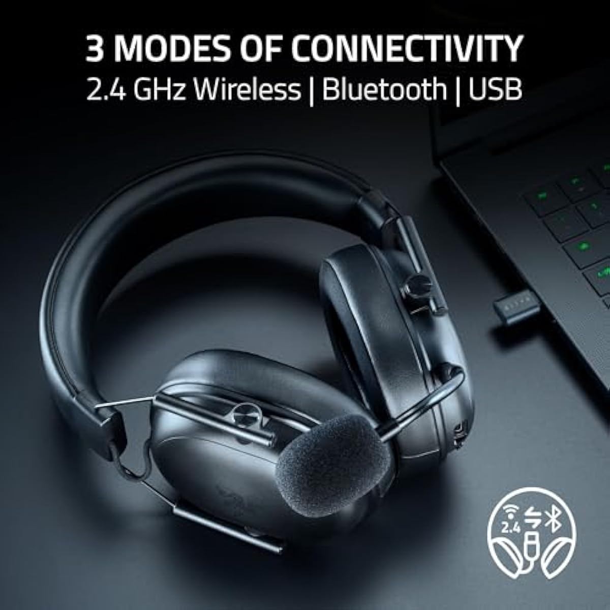 razer blackshark v3 x hyperspeed wireless gaming headset for pc with 50mm drivers and cardioid mic