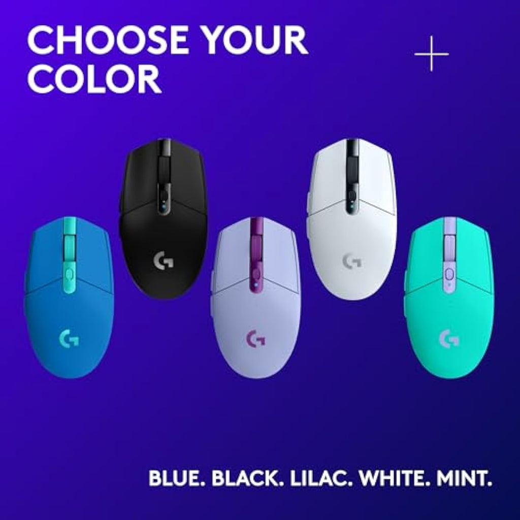 Logitech G305 Lightspeed Wireless Gaming Mouse, Hero Sensor, 12,000 DPI, Lightweight, 6 Buttons, 250h Battery, PC, Mac - Black