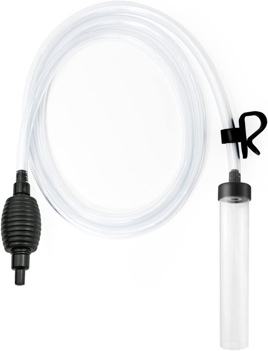 5ft long aquarium siphon vacuum cleaner for fish tank cleaning gravel and sand with durable pc hose