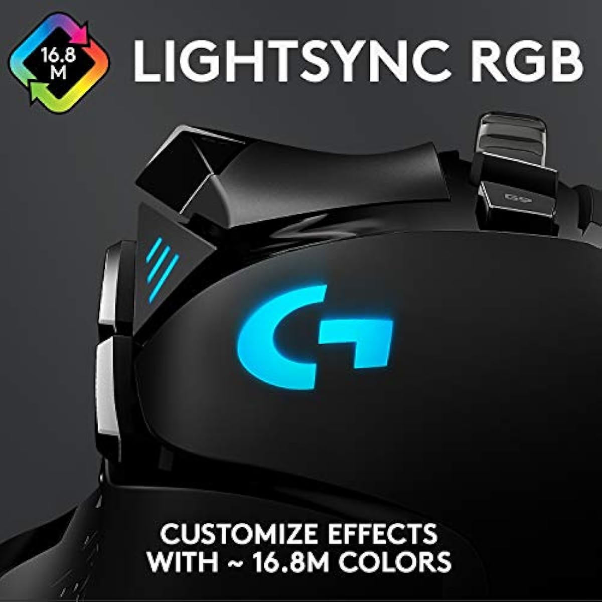 Logitech G502 Hero High Performance Wired Gaming Mouse with Hero 25K Sensor, RGB, Adjustable Weights, 11 Programmable Buttons - Black