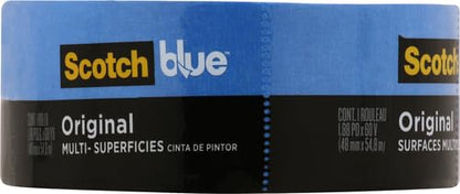 ScotchBlue Original Multi-Surface Painters Tape, 2 Inch Wide (1.88 In. x 60 Yds), 1 Roll Blue Paint Tape Protects Surfaces & Removes Easily, Masking Tape for Indoor and Outdoor Use (2090-48NC)