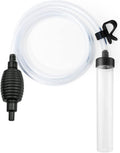 5ft long aquarium siphon vacuum cleaner for fish tank cleaning gravel and sand with durable pc hose