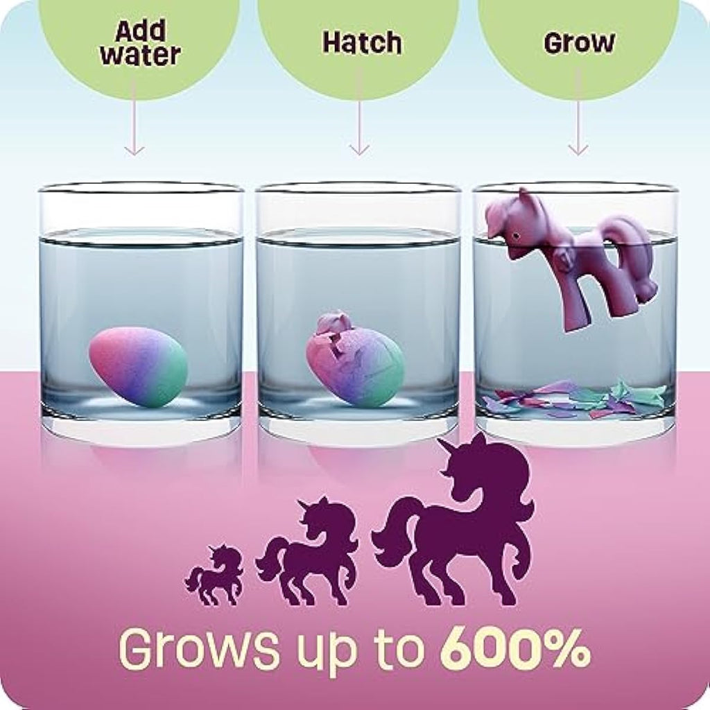 Dan&Darci Unicorn Hatching Surprise Eggs for Kids - Easter Basket Stuffers - 6 Pack Grows 600% - Toys for Girls 3-8 - Easter Crafts - Party Favors for 3+ Year Old Girl - Gifts for Ages 3 4 5 6 7 8