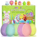 Jofan 6 Pack Easter Bubble Bath Bombs with Easter Squishy Toys Inside for Kids Girls Boys Easter Basket Stuffers Gifts