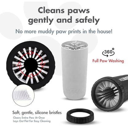 Dexas MudBuster Portable Dog Paw Washer in Large, Matte Black, Special Edition for Easy Cleaning