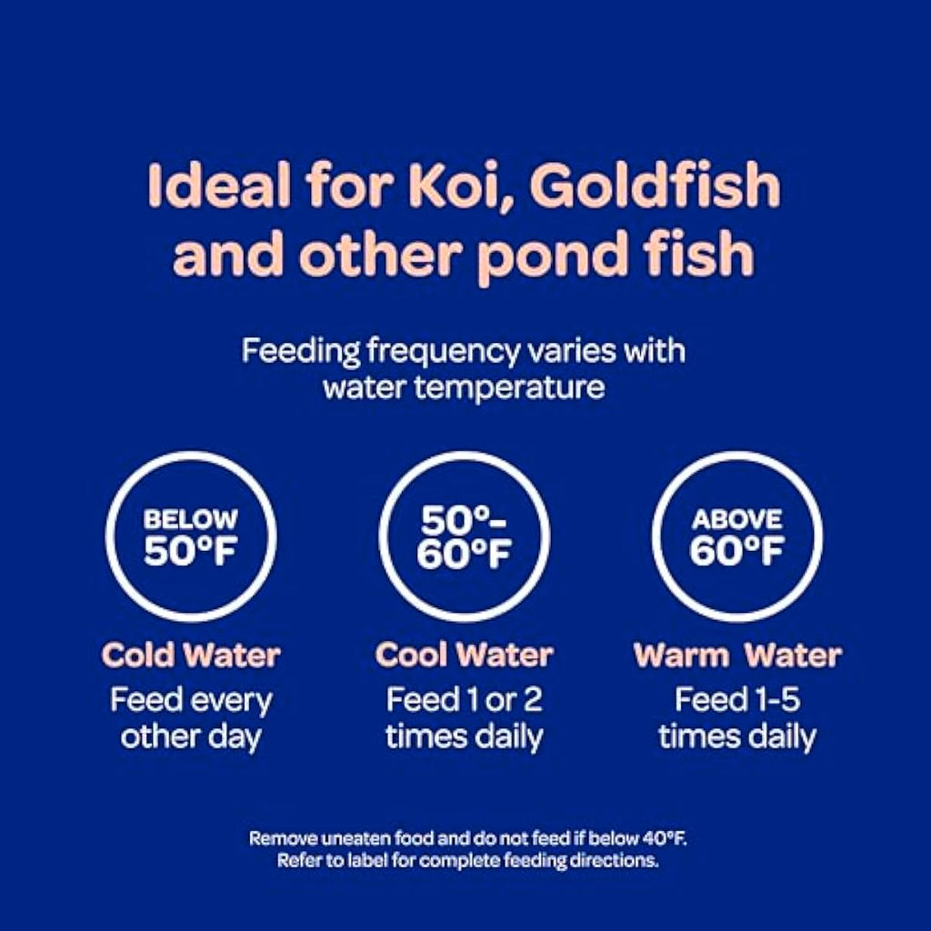 kaytee koi's choice koi floating fish food for koi goldfish and pond fish 10 pounds