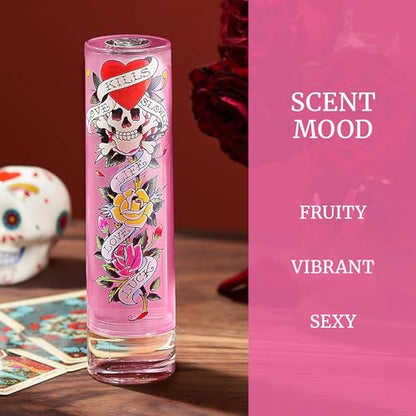 Ed Hardy Perfume for Women, Eau De Parfum Spray with Warm Amber Notes, 3.4 fl oz