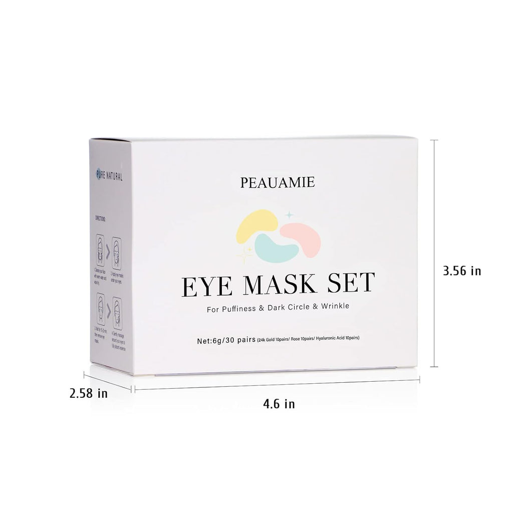Under Eye Patches with 24K Gold and Hyaluronic Acid for puffy eyes and dark circles skin care
