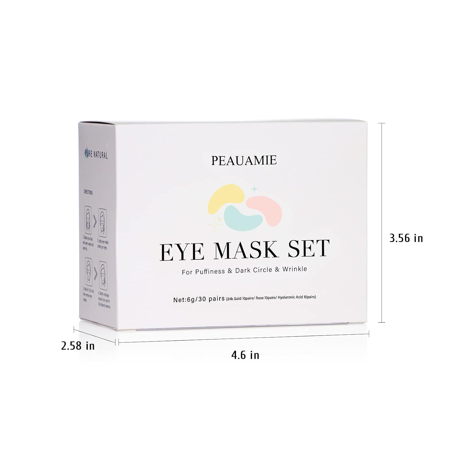 Under Eye Patches with 24K Gold and Hyaluronic Acid for puffy eyes and dark circles skin care