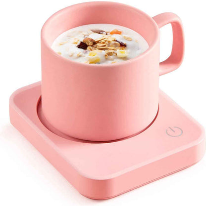 VOBAGA Coffee Mug Warmer for Desk with Auto Shut Off & 3-Temp Settings, Coffee Cup Warmer with Smart Safety Alert Home Office Accessory, Perfect for Coffee, Tea, Milk (No Mug)
