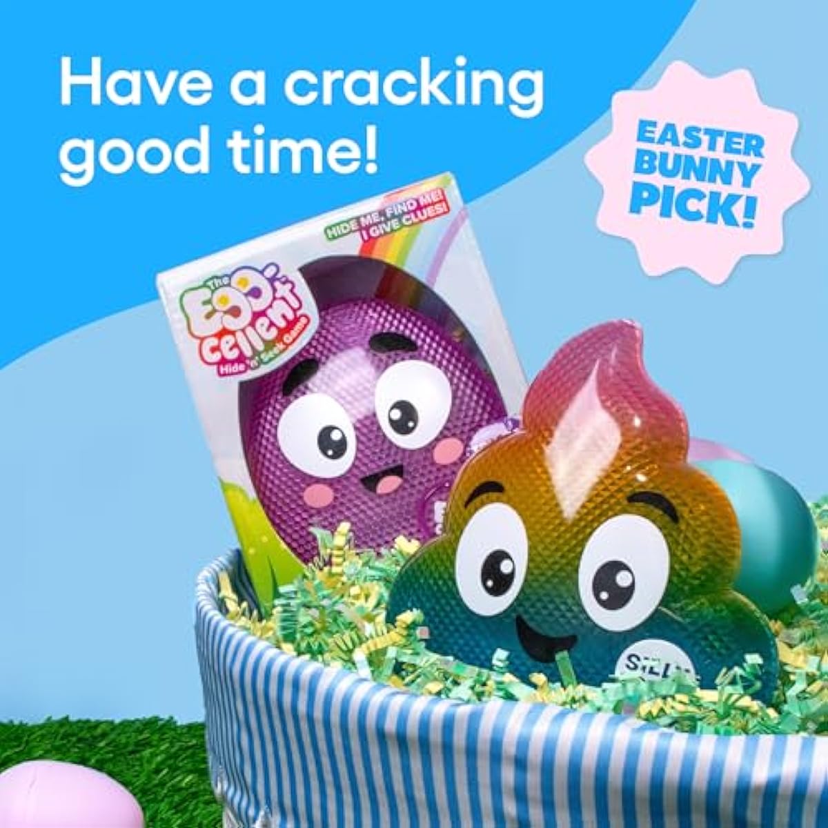 Relatable Eggcellent Hide & Seek Game, Toddler Toy, Ages 3+, Includes Light-Up Egg Toy That Sings and Talks