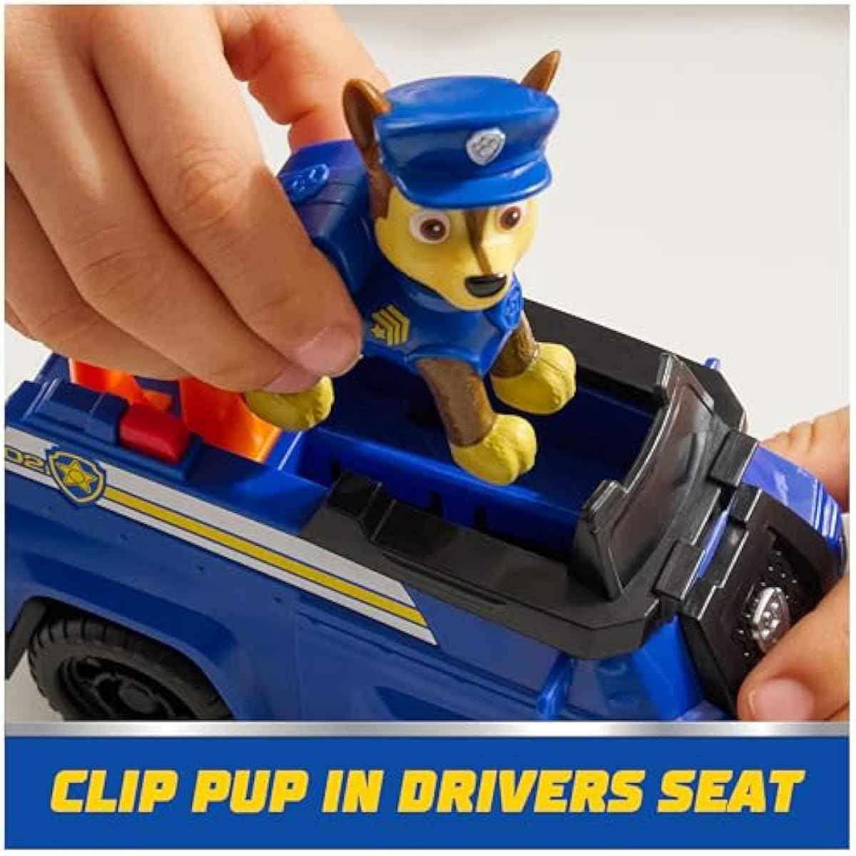 PAW Patrol, Chase’s Patrol Cruiser, Toy Car with Collectible Action Figure, Sustainably Minded Kids Toys for Boys & Girls Ages 3 and Up