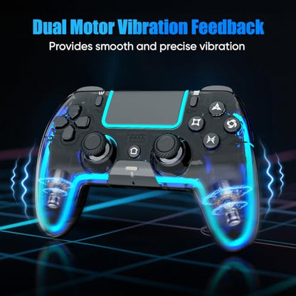 BETMI Wireless PS5 Controller with Hall Effect Joystick, Dual Vibration, and 9 Light Colors