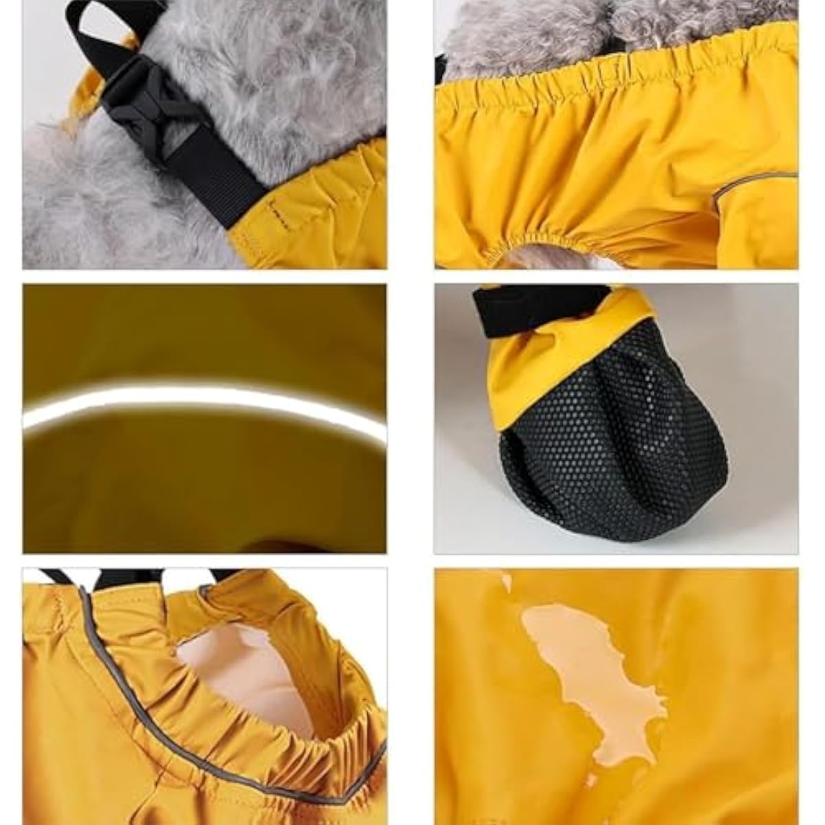 Dog Snow Suit with Attached Boots, PU Water-Resistant Winter Hiking Leggings for Outdoor Adventures