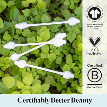 Sky Organics organic baby cotton swabs, 60 count, ultra soft, baby safe tips, strong and durable, hypoallergenic, chlorine free