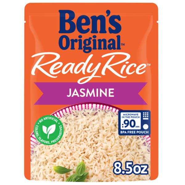 bens original jasmine rice 8.5 oz pouches pack of 6 easy dinner side