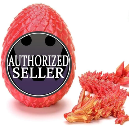 4 Pcs Mini 3D Printed Dragon Eggs with Crystal Dragon Inside, Easter Egg fillers Easter Gifts for for Chrismas, Thanks Giving Valentine's Day, Easter, Bithday(Without Keychain)