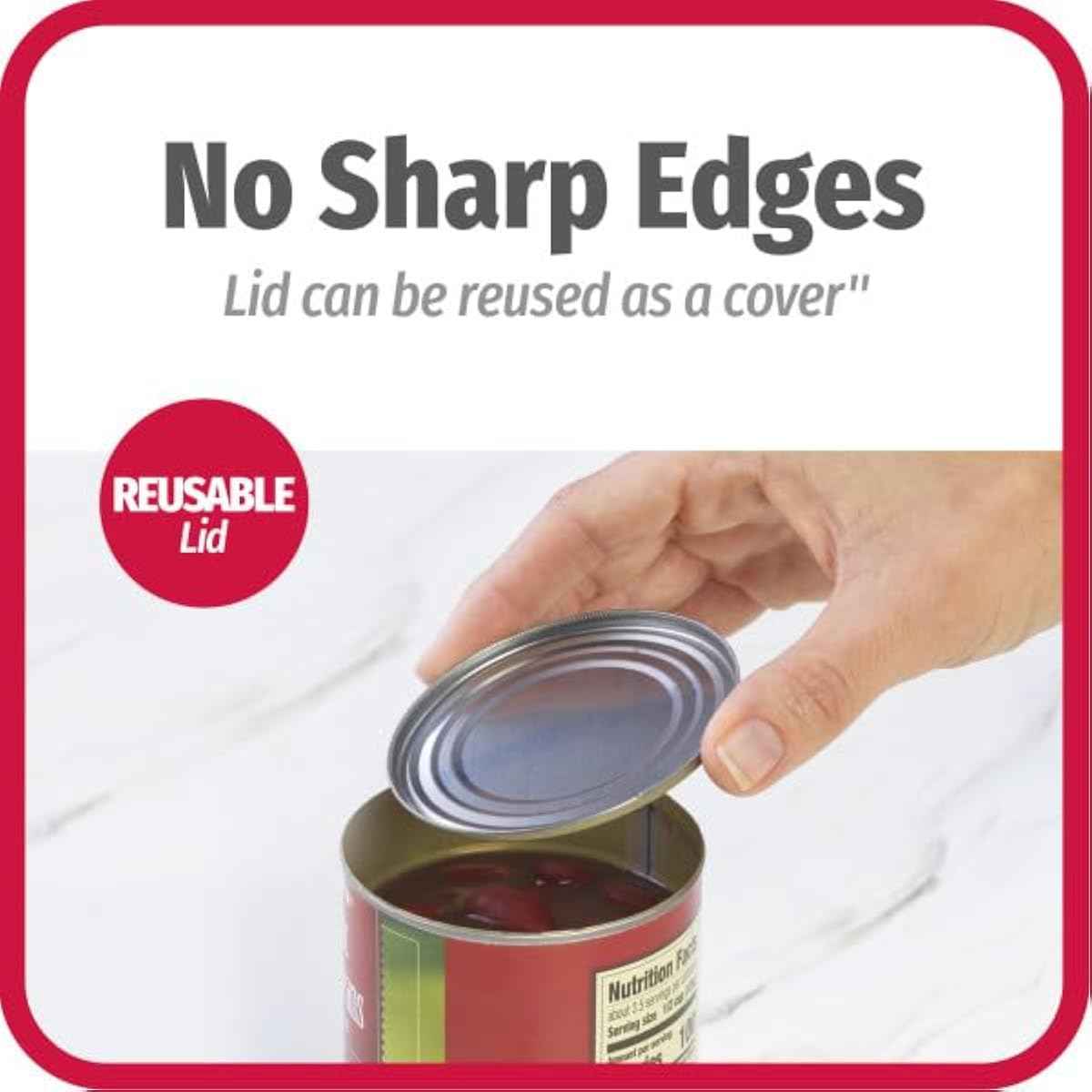 Good Cook Can Opener, Safe Cut Manual Can Opener, no Sharp Can Edges, Black