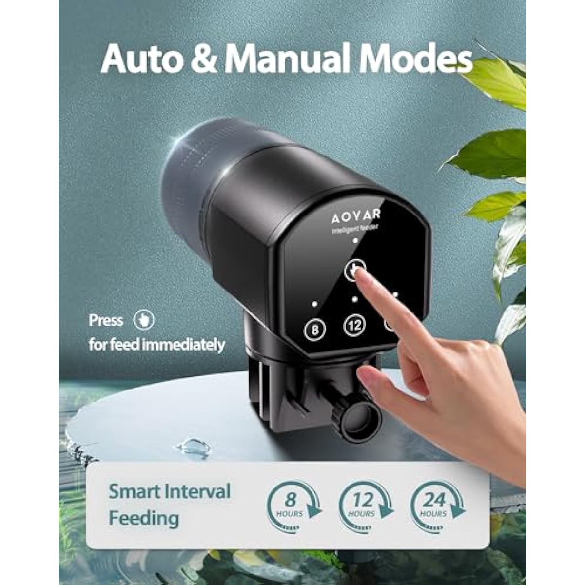 Automatic Fish Feeder for Small Aquariums: 200ml Large Capacity Auto Feeders with Battery Timer for Betta Koi and Turtles