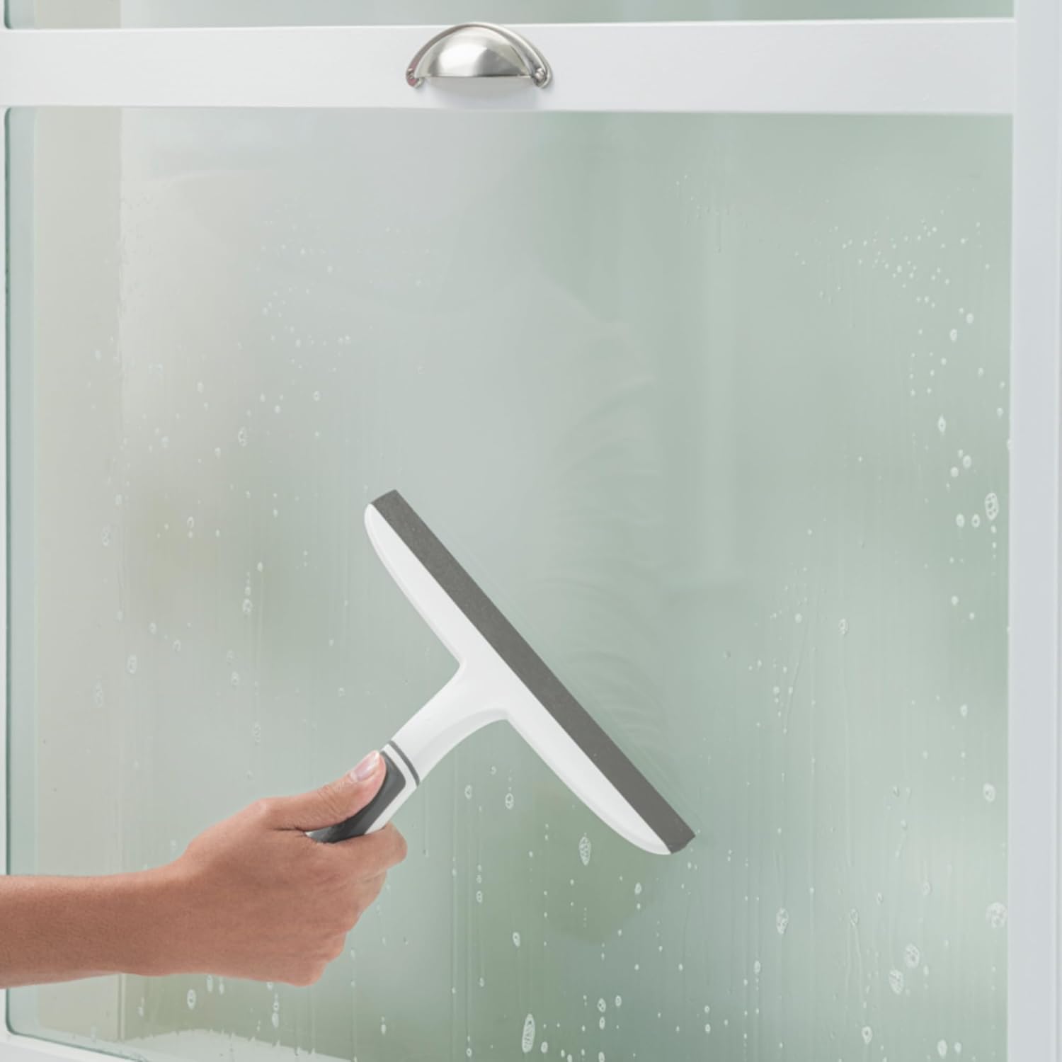 scotch-brite 10 inch dual blade streak-free squeegee all-purpose safe on mirrors glass shower doors windows sinks