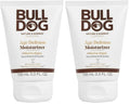 Bulldog Mens Skincare and Grooming Face Moisturizer Age Defense, 3.3 Fluid Ounce for Men's Regular Sensitive Skin