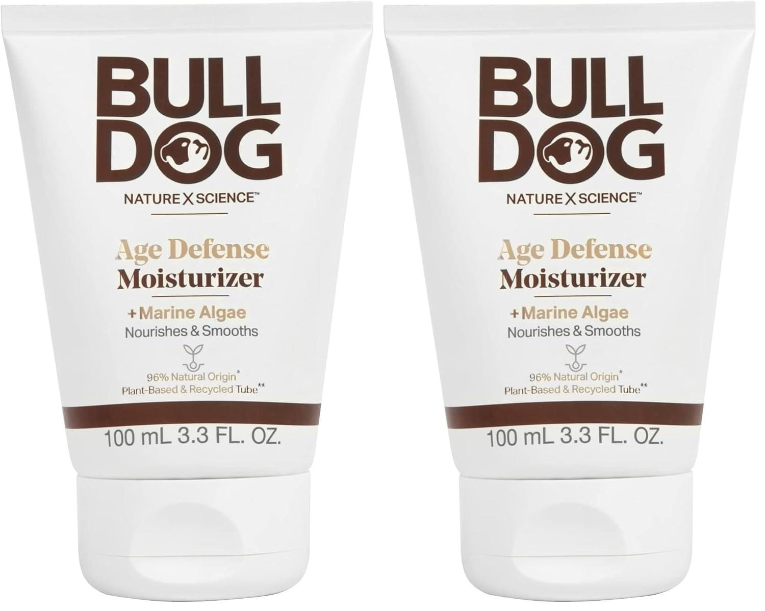 Bulldog Mens Skincare and Grooming Face Moisturizer Age Defense, 3.3 Fluid Ounce for Men's Regular Sensitive Skin