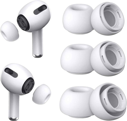 3 Pairs Replacement Ear Tips for Airpods Pro and 2nd Generation with Noise Reduction Hole, Silicone Ear Tips for Airpods Pro with Portable Storage Box and Fit in The Charging Case(S/M/L)