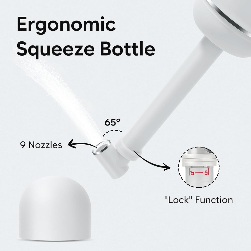 Easy@Home Portable Bidet Kit for Travel: EPB-01 Grey, 380mL Handheld Sprayer for Women & Men
