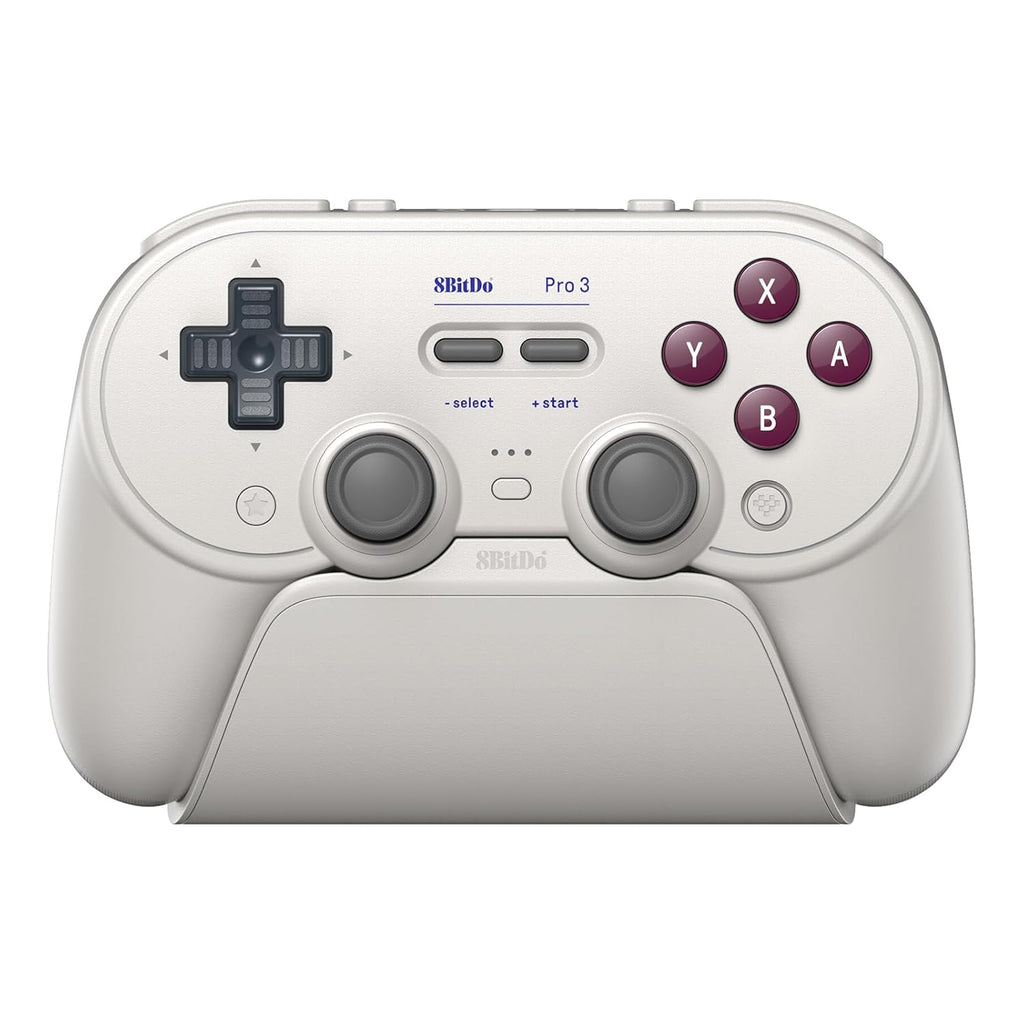 8Bitdo Pro 3 Bluetooth Controller for Switch/Switch 2 with TMR Joysticks, Swappable ABXY Buttons, and Charging Dock