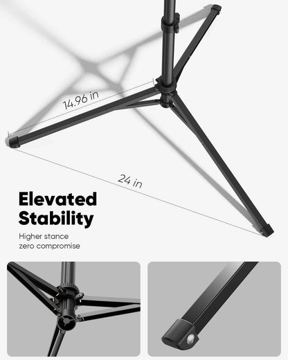 TODI 86" Tripod for iPhone, Phone Tripod Stand with Flexible Arm & Selfie Stick Remote, Extra-Length Legs Cell Phone Stand for Video Recroding, Compatible with iPhone Android, Camera