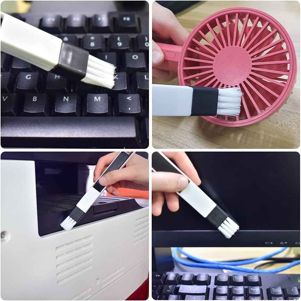 Crevice Gap Cleaning Brush Tool, 6pcs Hand-held Groove Gap Cleaning Tools, 2 in 1 Dustpan Cleaning Brushes, Shutter Door Window Track Kitchen Cleaning Brushes Kit