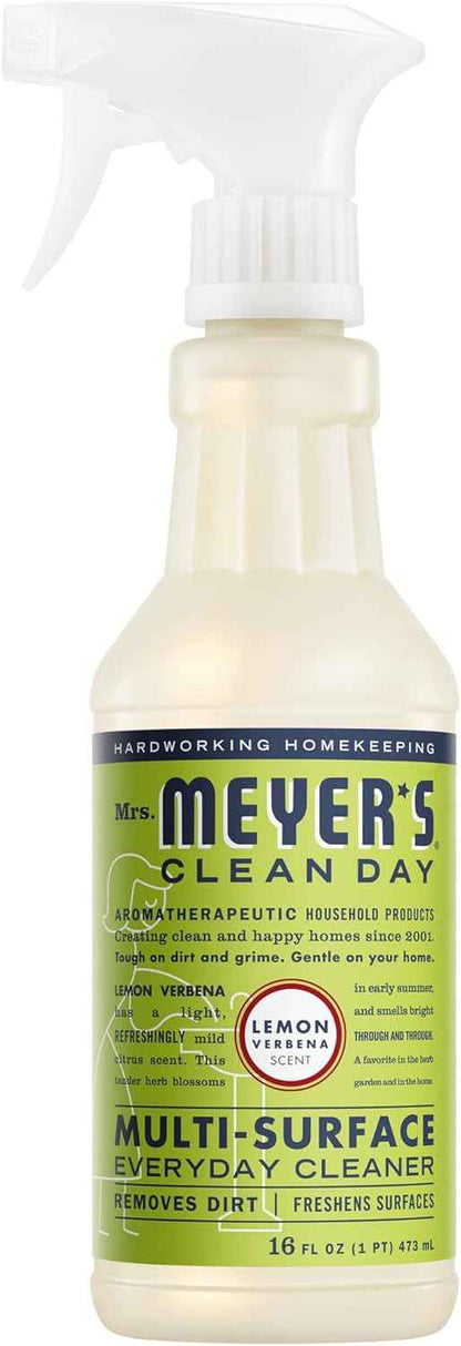 MRS. MEYER'S CLEAN DAY All-Purpose Cleaner Spray, 16 fl. oz, Lemon Verbena, Multi-Surface Cleaning Agent