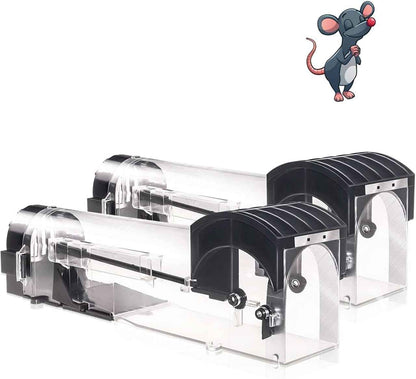Humane Mouse Traps, 12 inches Enlarged No Kill Rat Live Traps for Chipmunks, Reusable Catch and Release Mice, Pet and Children Friendly Mouse Trap That Work