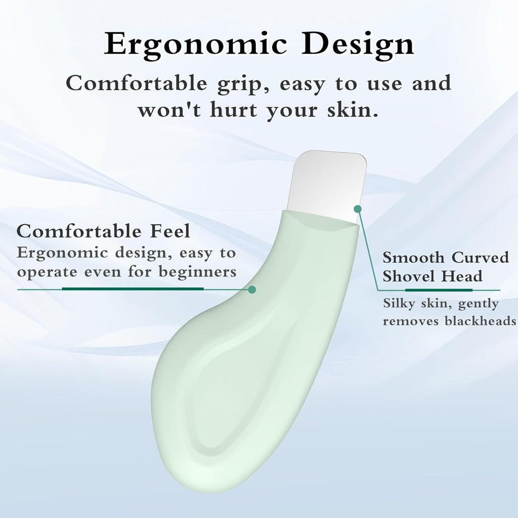 Blackhead remover tool with silicone face scraper for deep cleansing and skin care (Green)