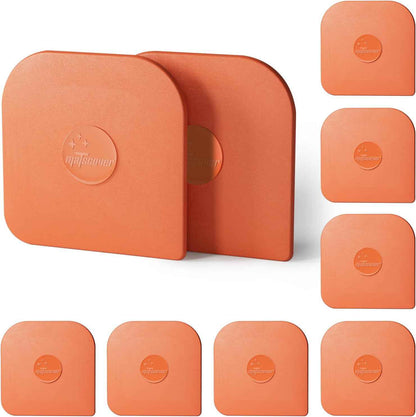 Pan Scraper, 5 Pcs Pot Scraper Plastic, Pot Scraper Non Scratch for Cast Iron, Pot and Pan Cleaning, Sturdy Scraper Kitchen Tool