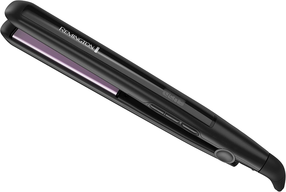 Remington 1" Flat Iron, Hair Straightener with Anti-Static Technology, Rapid 30-Second Heat-Up, 60-Minute Auto Shut-Off, 30% Longer Ceramic Floating Plates, and Titanium-Ceramic Coating