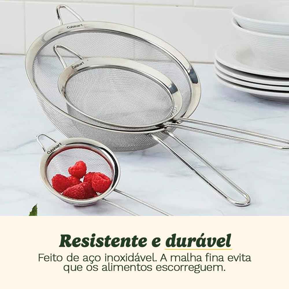 Cuisinart Mesh Strainers, 3 Count (Pack of 1) Set, CTG-00-3MS Silver